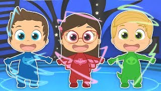 Video-Miniaturansicht von „FINGER FAMILY PJ Masks 🖐️ Learn with PJ Masks and their transformations | Songs for kids“