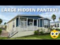 NEW home with a hidden pantry I was unaware of! CHECK IT OUT! Mobile Home Tour