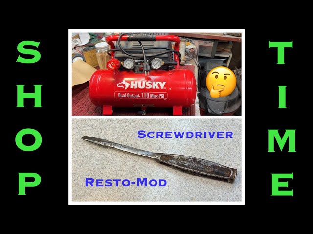 Air Compressor Found in Trash- Plus- All Steel Screwdriver Resto-Mod… class=