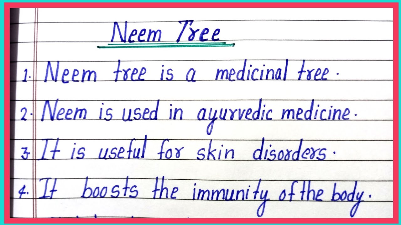 write a short essay on neem tree