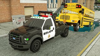 TRAIN JCB TOY CARTOON | TOY SCHOOL BUS VIDEO | JCB, BUS VIDEO, BUS, POLICE OFFICER, CAR, TOYS | KIDS