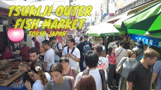 Tsukiji Outer Fish Market in Tokyo Japan Walking Tour