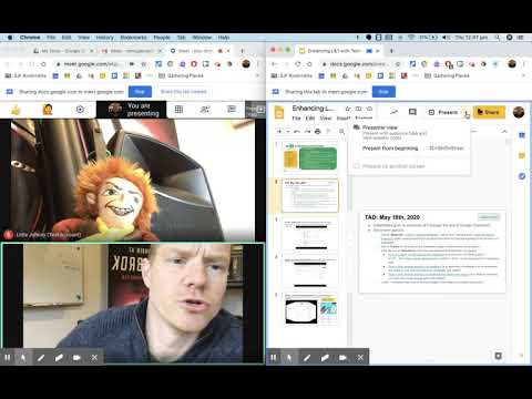 Google Meet + Google Slides (Split Screen)