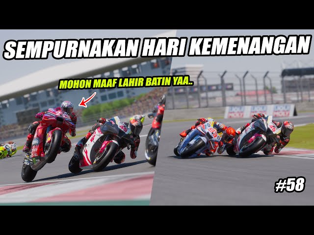 GILA❗VEDA KEMBALI GAMPARKAN DUNIA😱HARI KEMENAGAN - START TERAKHIR FINISH JUARA🔥#58 MotoGP23 TvReplay class=