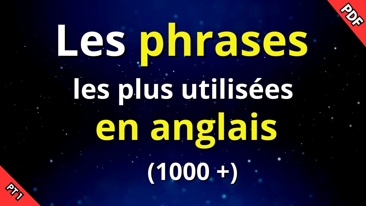Cours d'anglais débutants - 1000 phrases les plus utilisées - pt1 - YouTube