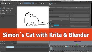 Krita Animation and Blender tutorial | Simons Cat