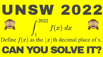 WE ARE MATH PEOPLE!  Why are they making us read words!?!?  UNSW Integration Bee 2022 #2-5