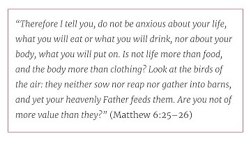 Solid Joys (September 11): 7 Reasons Not to Worry, Part 1 // Devotional by John Piper
