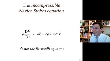 Worst equation ever? The Navier-Stokes equation for incompressible flow (Fluid Dynamics w O Cleynen)
