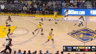 Steph Curry Crosses Jarred Vanderbilt then hits a Deep three