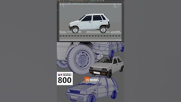 Maruti 800 car 3d render shot | autodesk maya & arnold