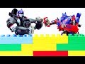 Transformers Optimus Primal vs Optimus Prime, Bumblebee Movie Animation Robot Truck Lego Robot!