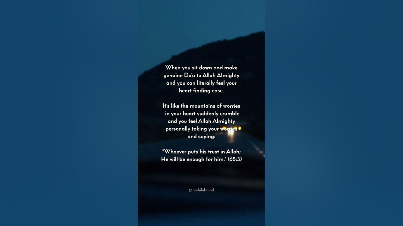  whoever puts his trust in allah he will be enough for him 65 3 