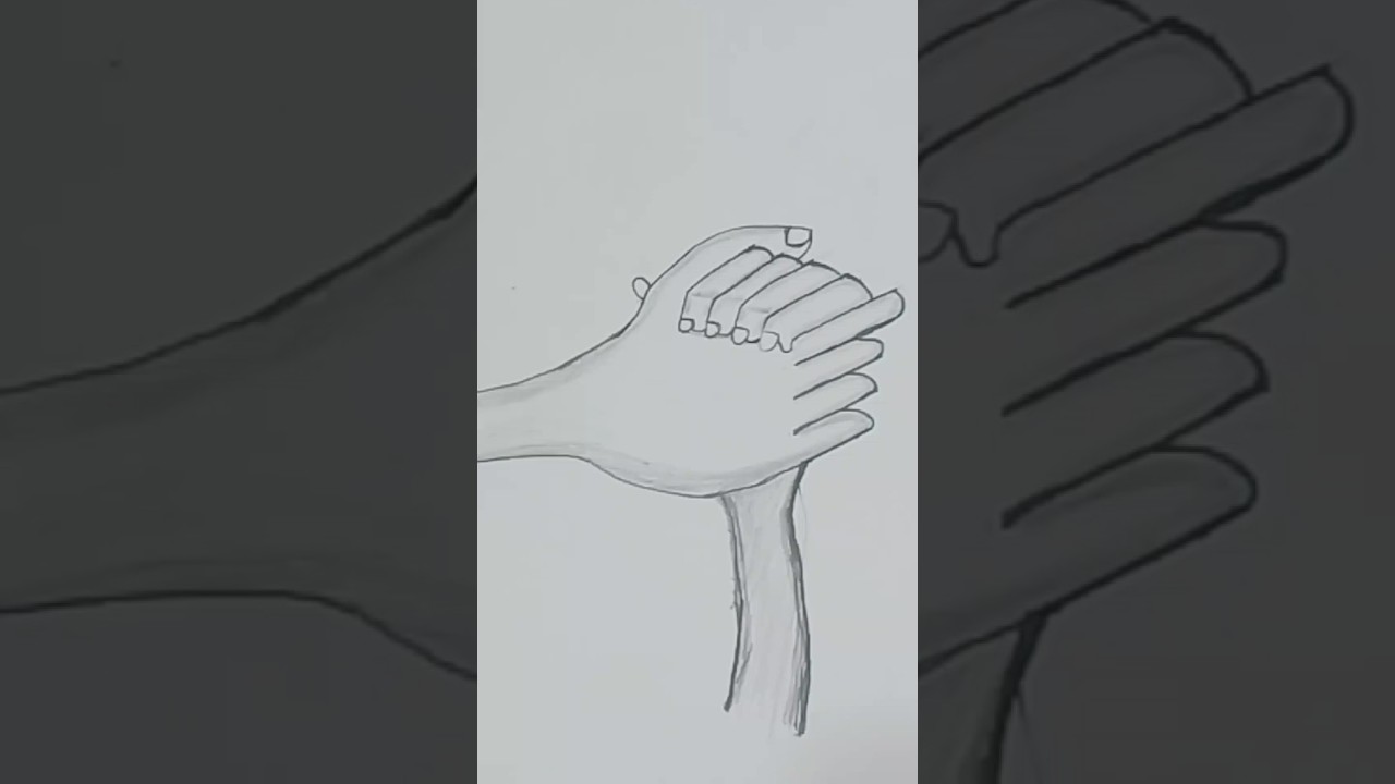 how to draw Handshake || Livros que lluminam a alma     
