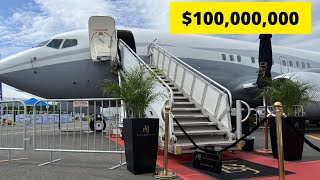 Inside one of the most expensive private jets in the world. The Boeing Business Jet