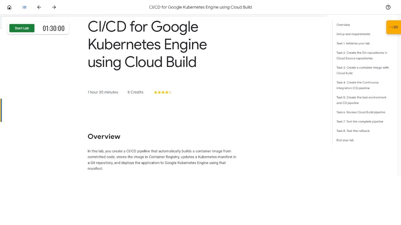Qwiklabs | CI/CD for Google Kubernetes Engine using Cloud Build - YouTube