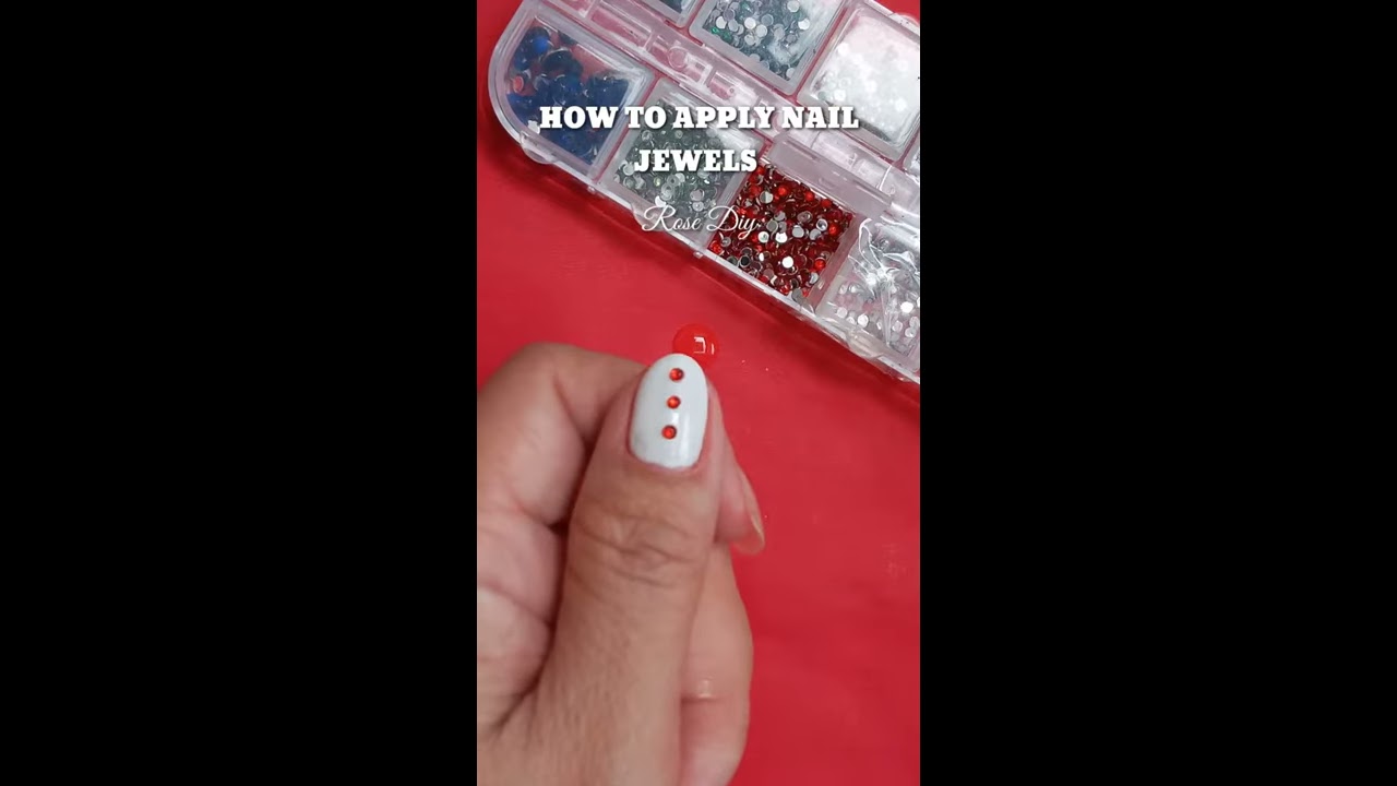 HOW TO PUT ON NAIL JEWELS AT HOME #shorts 