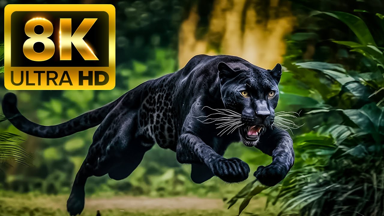 Hunter Animals   8K 60fps Ultra HD   avec des sons de la nature color dynamique