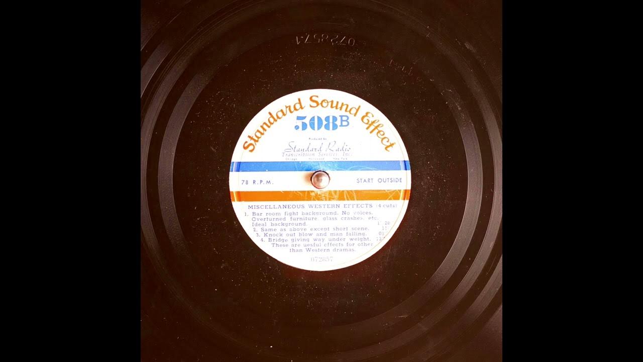Archival Western Effects From Standard Sound Effect Record (10K