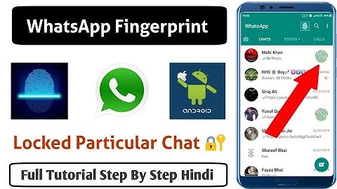 WhatsApp Fingerprint Lock On Particular Chat In Android | WhatsApp Chat Ko Fingerprint Lock Kaise La