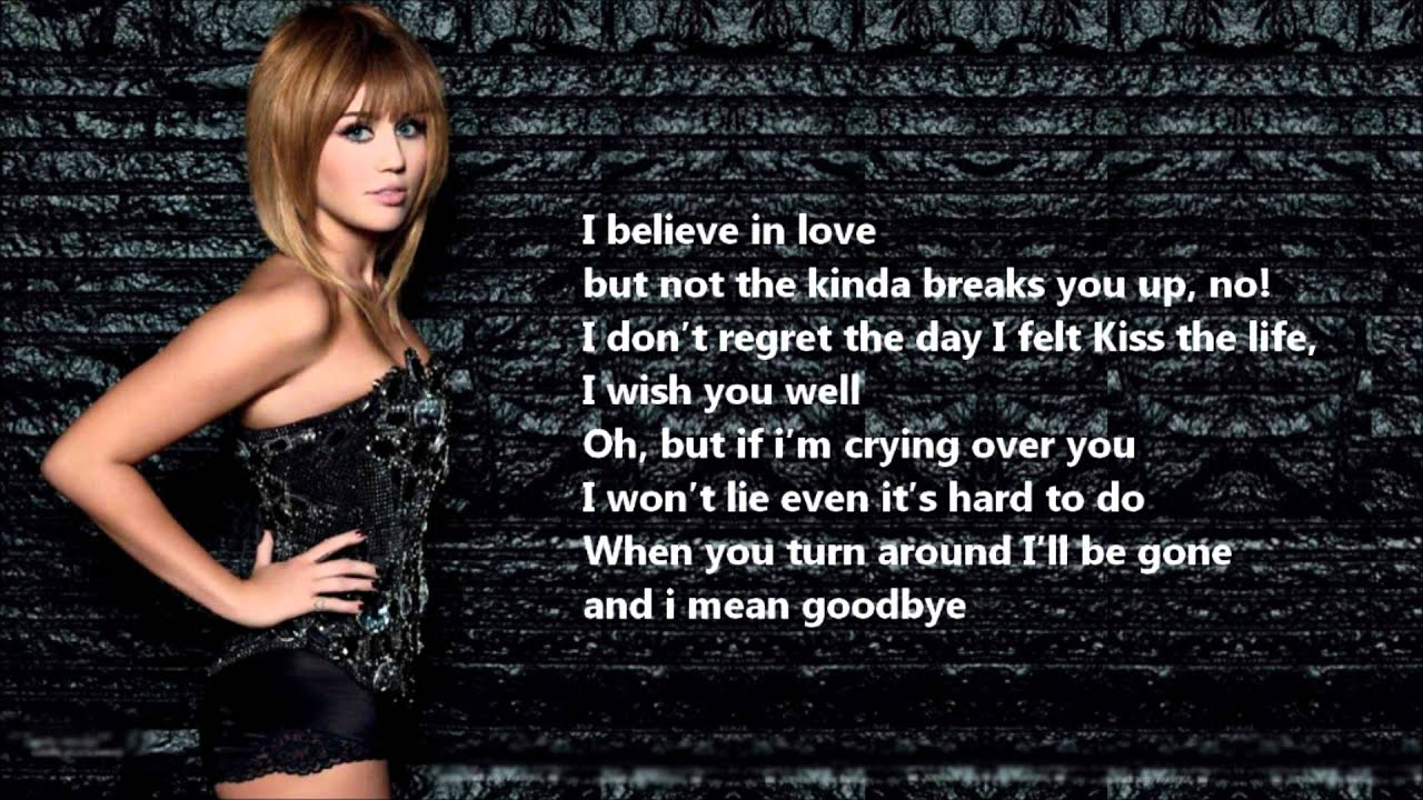 Miley Cyrus - See You In Another Life /\\ Lyrics On A Screen - YouTube
