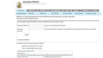 UON STUDENT REGISTRATION AND ADMISSION FOR FIRST YEARS.