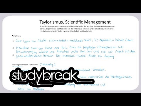 Taylorismus, Scientific Management | Organisation