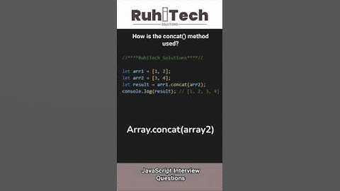 JavaScript Concat method #javascriptinterviewquestions #javascripttutorial #javascript #job  #