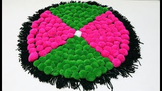 DIY Pom Pom Rug | DIY Home Decorating Ideas | Pom Pom Crafts | Craft Factory