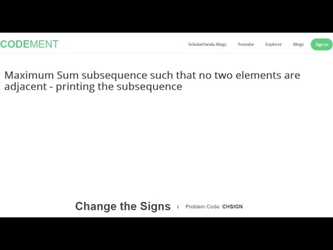 Printing Maximum sum subsequence such that no two elements are adjacent