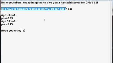 New hamachi Gmod 11 server!