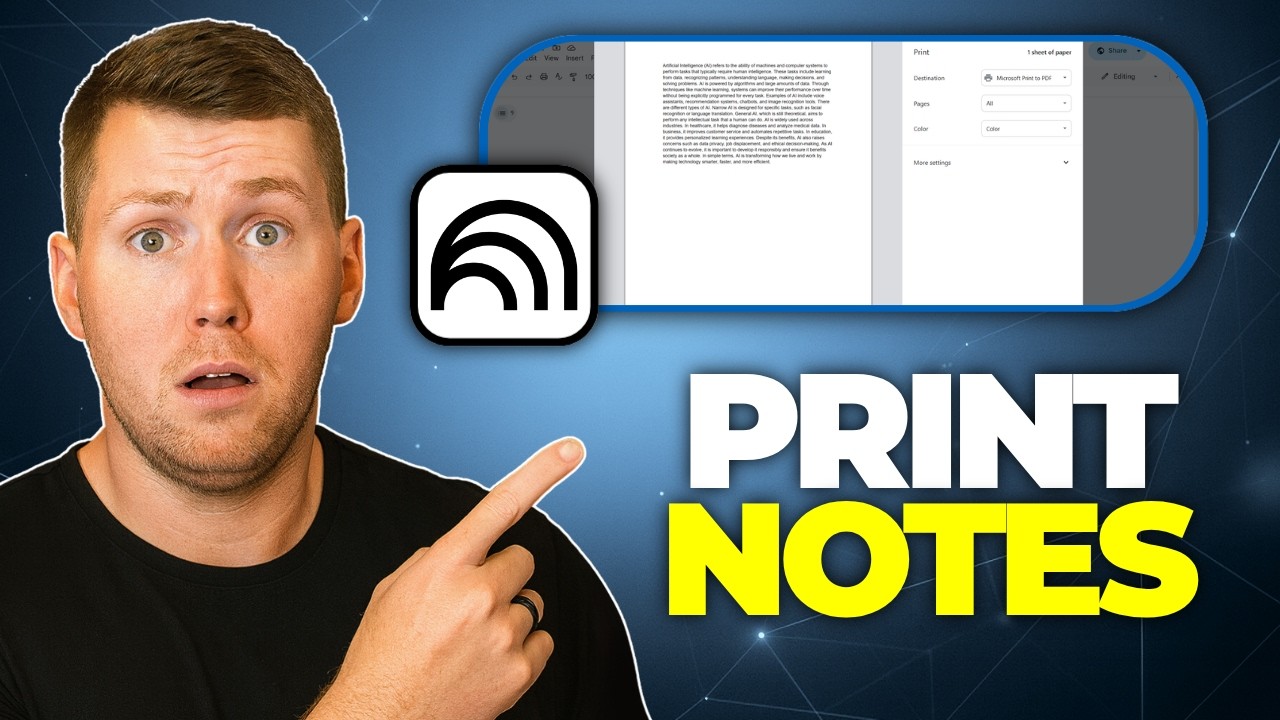 How to Print Notes From NotebookLM - Quick Guide - YouTube