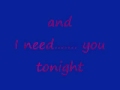 The Backstreet Boys - I Need You Tonight (Lyrics)