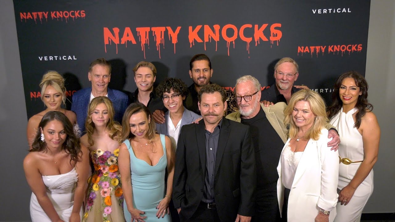 Cast of "Natty Knocks" pose together at their premiere in Los Angeles