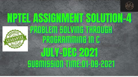 problem solving through programming in c week 4 assignment solution Nptel july 2021 #nptel2021#nptel
