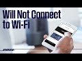 Enceintes intelligentes bose  problme de connexion au wifi ou  lapplication bosemusic
