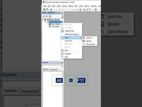 0.1 Get your VBA code window quickly under 15 seconds #excel #vba #ytshorts #learn