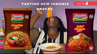 I tried INDOMIE jollof chicken flavour and crayfish flavour for the first time