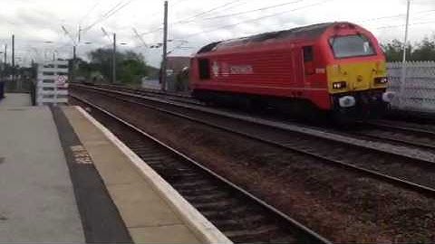 DBS single class 67 passing Retford