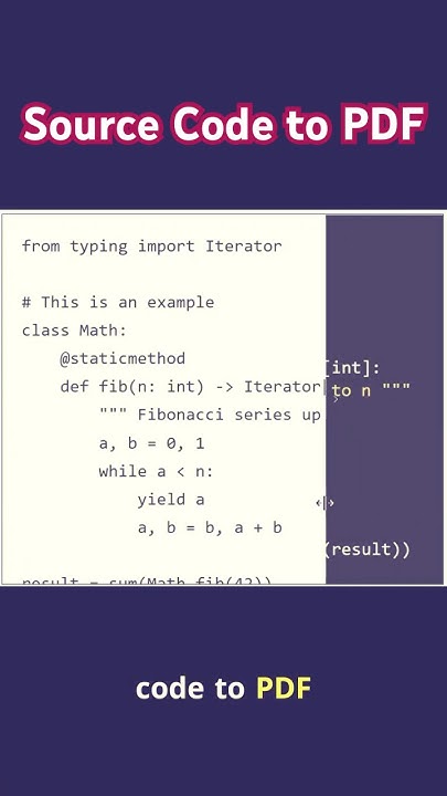 How to Convert Source Code to PDF? - YouTube