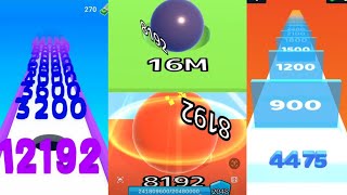 Max Levels- Ball Run 2048 vs Ball Run Infinity vs Hole Number Run Master Satisfying gameplay