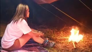 solo camping I camping darurat kemalaman di pinggiran hutan I flysheet besar lebih nyaman