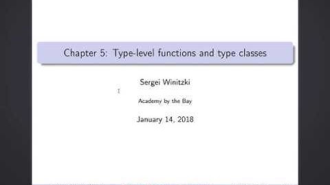 Functional programming, chapter 5: Type-level functions and type classes
