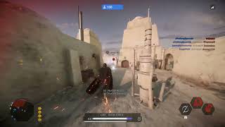Battlefront 2 invincible glitched Vader with triple choke range and block glitch gameplay