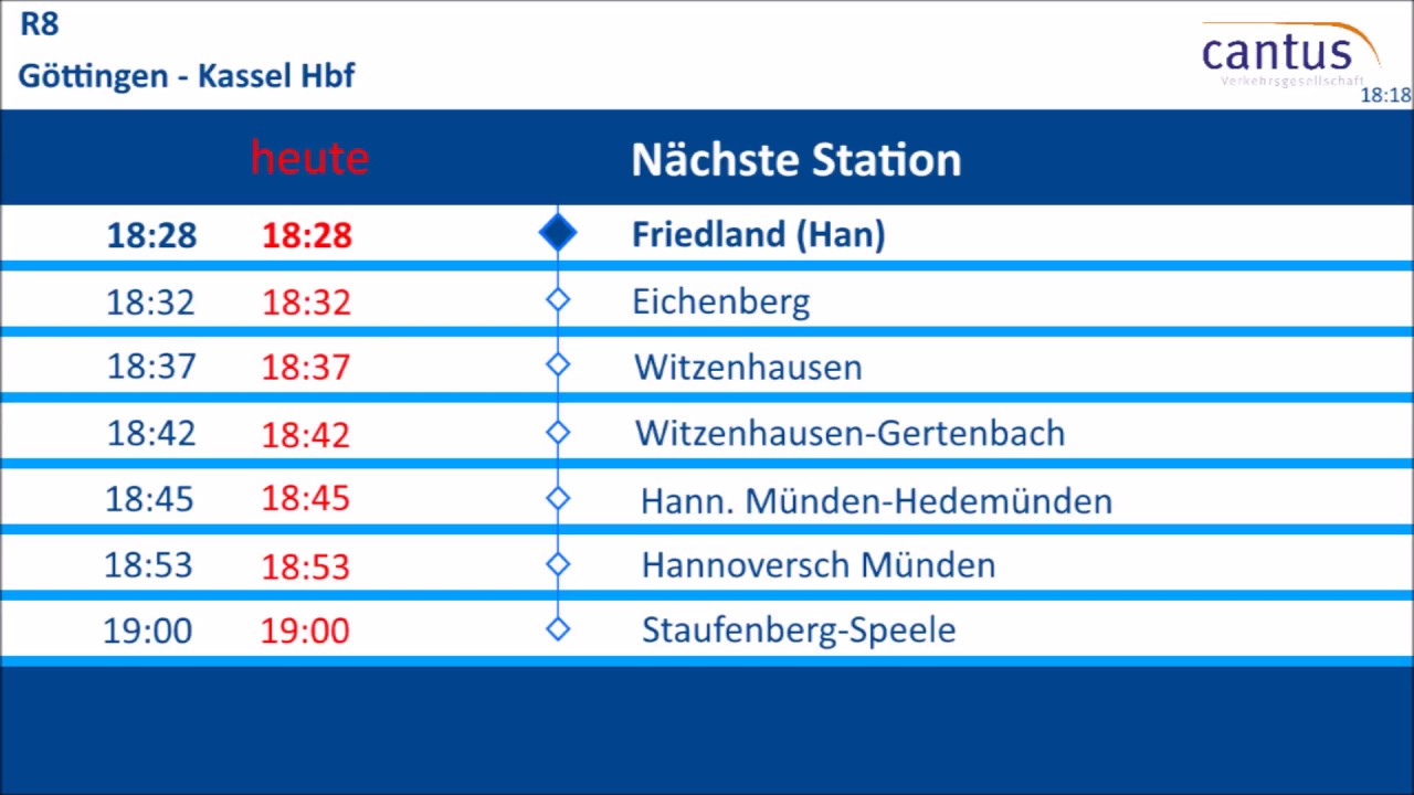 ANSAGEN - Cantus Linie R8