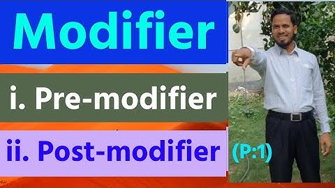 HSC Modifier ll Pre-modifier ll Short Cut Rules ll (P:1)