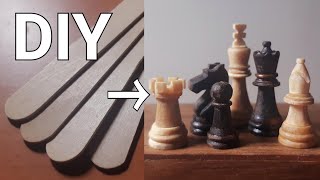 DIY the popsicle sticks Chess