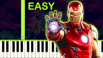 FORTNITE | MARVEL LOBBY THEME SONG - EASY Piano Tutorial