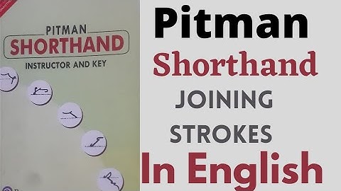 Joined Stroke in shorthand/pitman shorthand Exercise 3