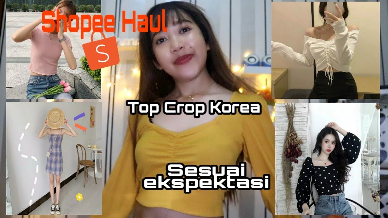 HAUL BAJU  CROP ALA KOREA  MURAH  TRY ON YouTube